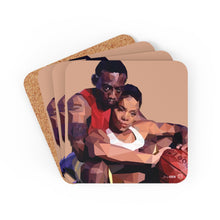 Load image into Gallery viewer, 90's Kinda Love | Love & Basketball Corkwood Coaster Set