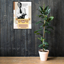 Load image into Gallery viewer, James Baldwin Paradox Of Education Framed Poster