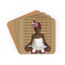 Load image into Gallery viewer, Sade Inspired Soft Life Corkwood Coaster Set