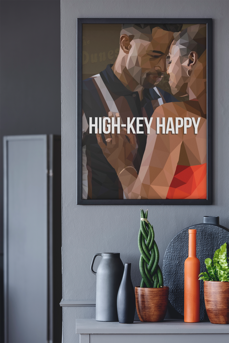 High-Key Happy Framed poster – BougieBlack.Ink